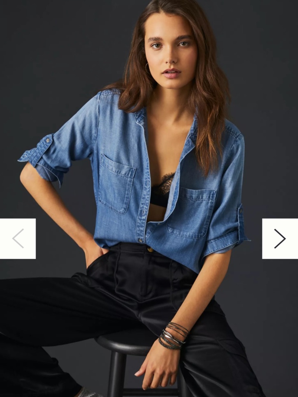 cloth & stone Light Blue Denim Button-Down Shirt